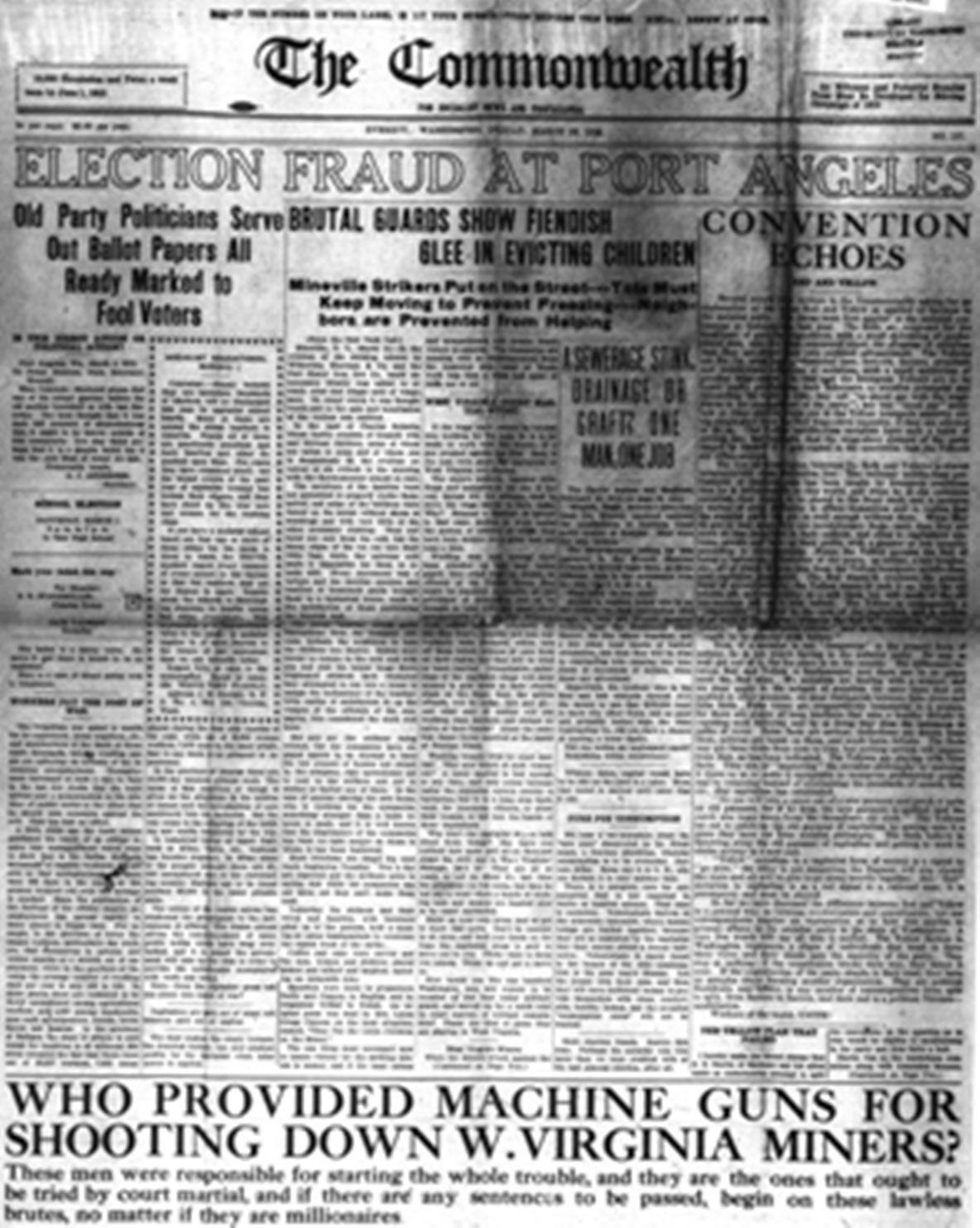 Commonwealth (newspaper) Everett, WA 19111914